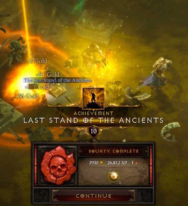 I earned the "Last Stand of the Ancients" achievement.