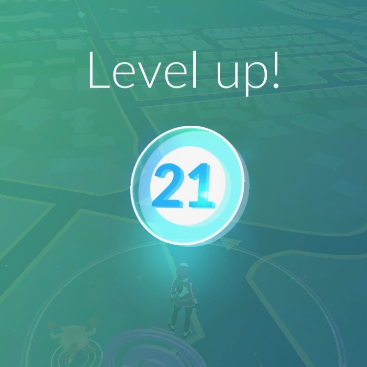 Now Level 21 in Pokemon GO!