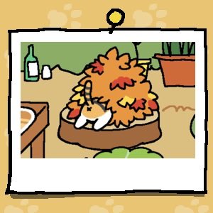 The backside of an orange and white cat with white legs sticks out of a pile of leaves.