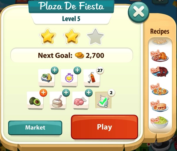 A sign that says Plaza De Fiesta at the top and shows two gold stars.