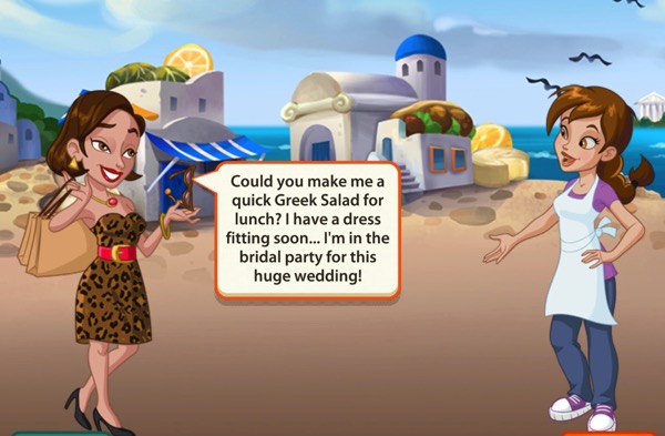 The Fashionista asks Pepper to make her a Greek Salad. 