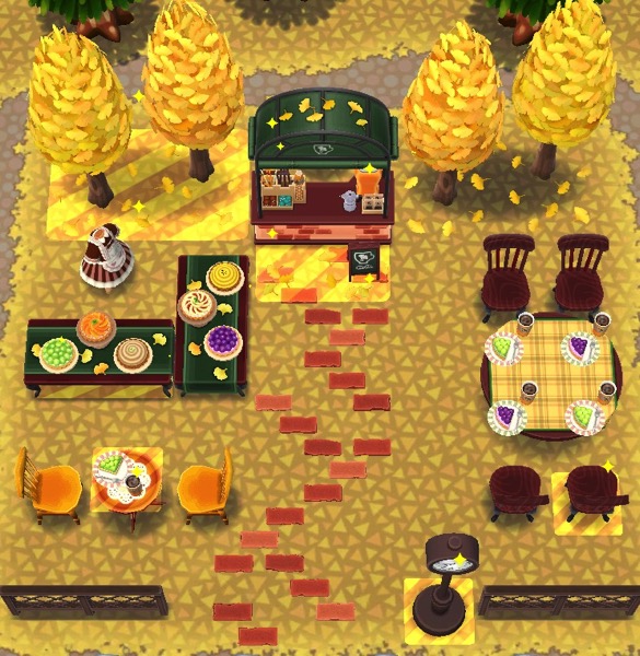 An above view of the Ginkgo Terrace 3 class. The highlighted squares are where the player must put specific items.