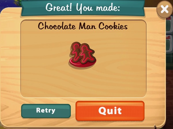 Two chocolate cookies that are shaped like a person sit on a red plate. There is a red outline on the front of each cookie that matches its shape.