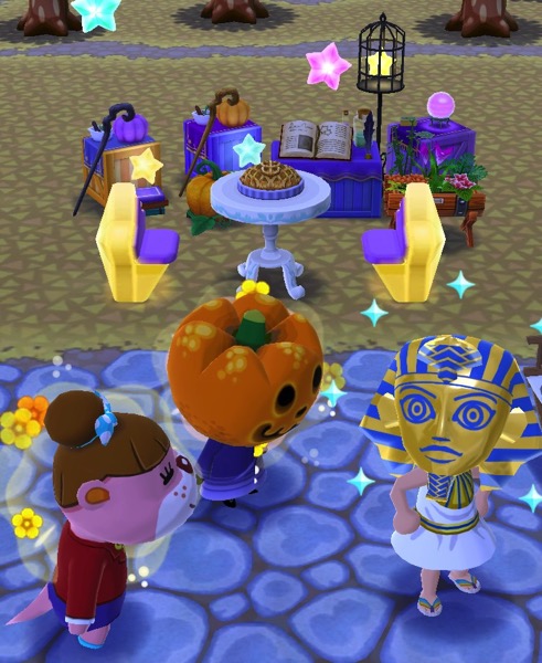 Lottie and Jack are pleased with how my Pocket Camp character placed the required items.