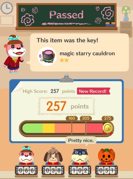 I almost got three stars on the Magical Halloween 2 class. 