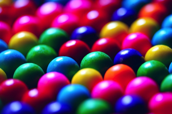 colorful beads that look like gumballs by Katie Rainbow on Pexels