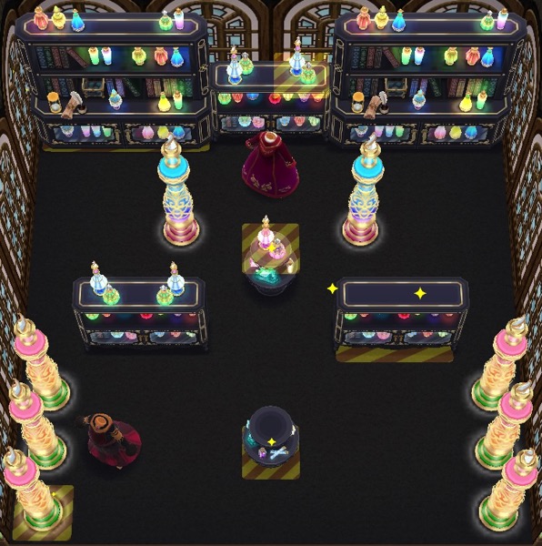 Potion Commotion 3 now has all of the required items inside it. The ones I added are sitting on glowing squares.