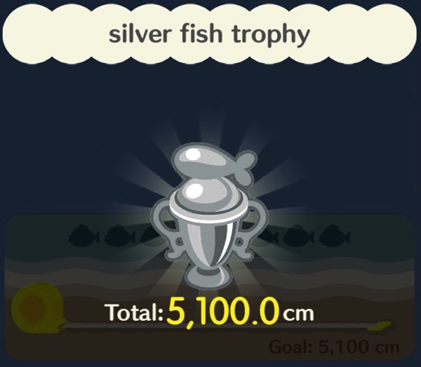This fish trophy resembles the bronze fish trophy - but is made of shiny silver.