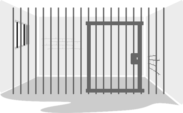 A drawing of a jail cell with bars by maz-Alph on Pixabay